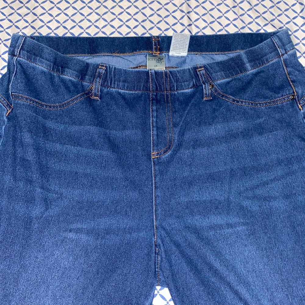 Blue Jean Capris Leggings